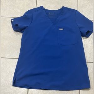 Figs Catarina One-Pocket Scrub Top in Size Small in Denim
